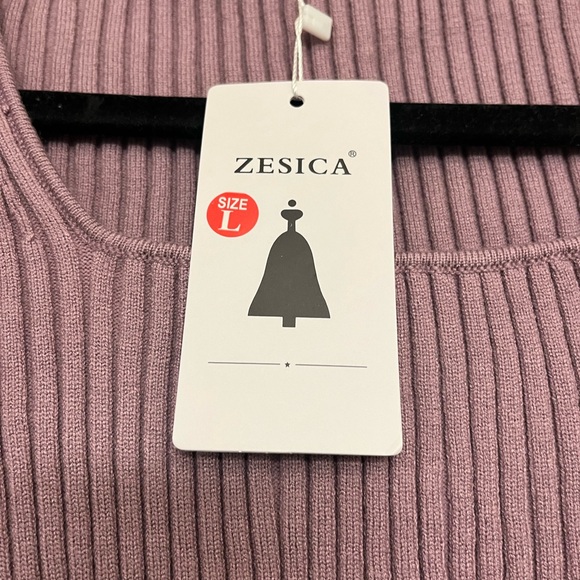 ZESICA Women's Casual Long Sleeve Square Neck Slim Fitted Ribbed Knit Sweater - Picture 9 of 9